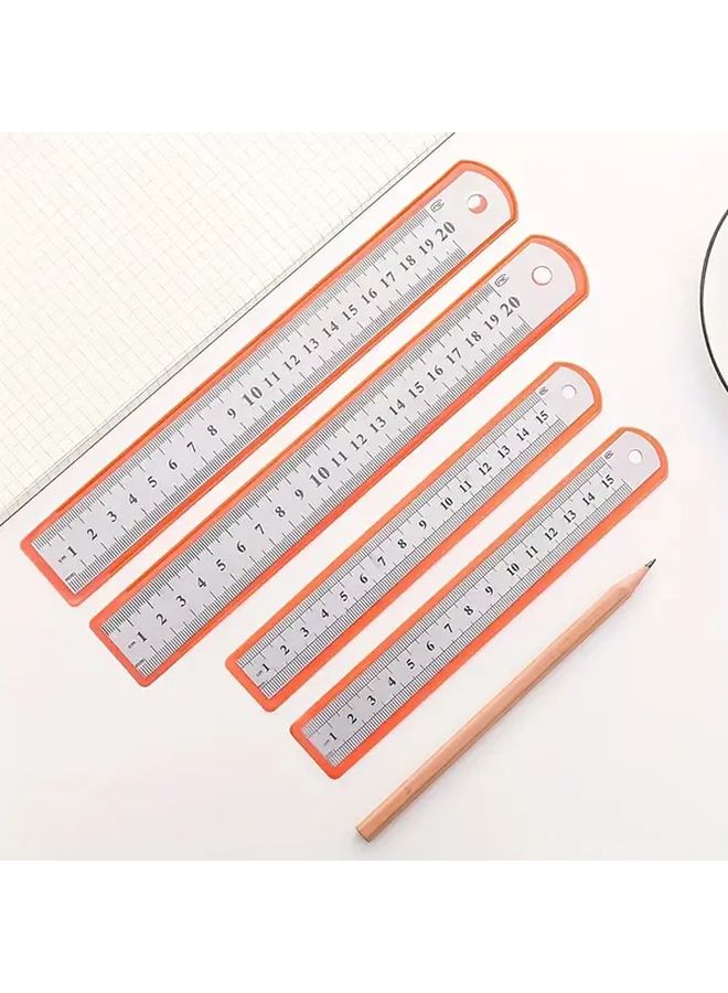 3Pcs High Precision Metal Ruler Set 5 7 11 Inch Dual Scale Metric Imperial - Image 5