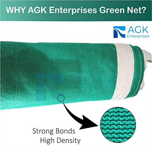 AGK Enterprises Green Shade Net for Garden/Balcony(10 x 6 ft.) with Niwar 75% (10 x 6 ft.) - Image 2