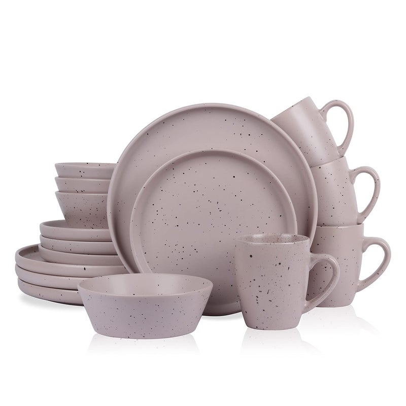 Stone Lain Jade Stoneware Dinnerware 16Piece Service for 4 Taupe