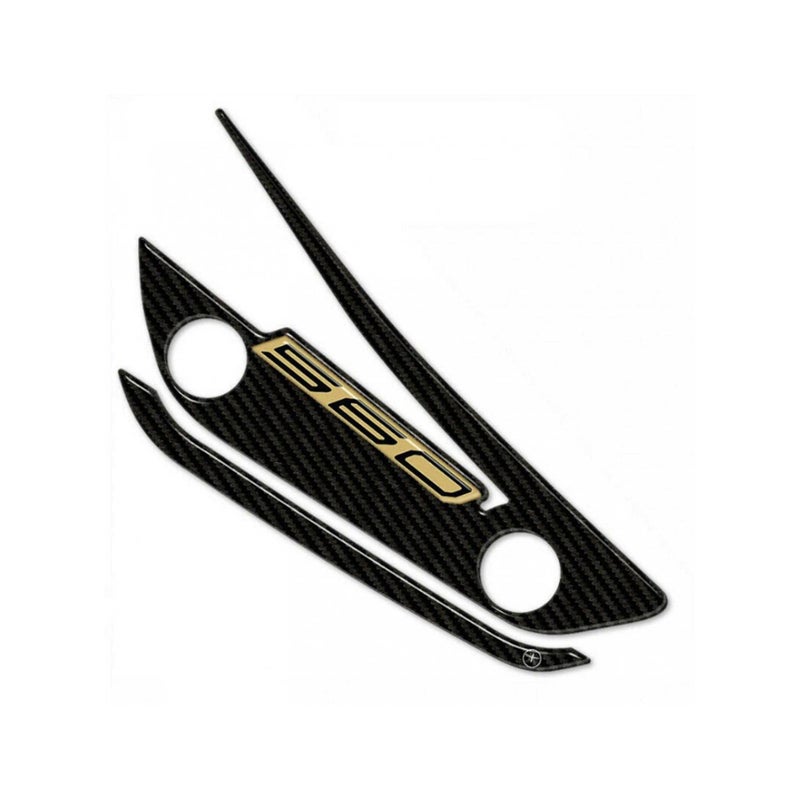 labelbike labelbike - 3D Gel Resin Sticker Exhaust Crankcase Protection compatible with YAMAHA Tmax 560 2020-2025 - Carbon Gold Color - Image 1
