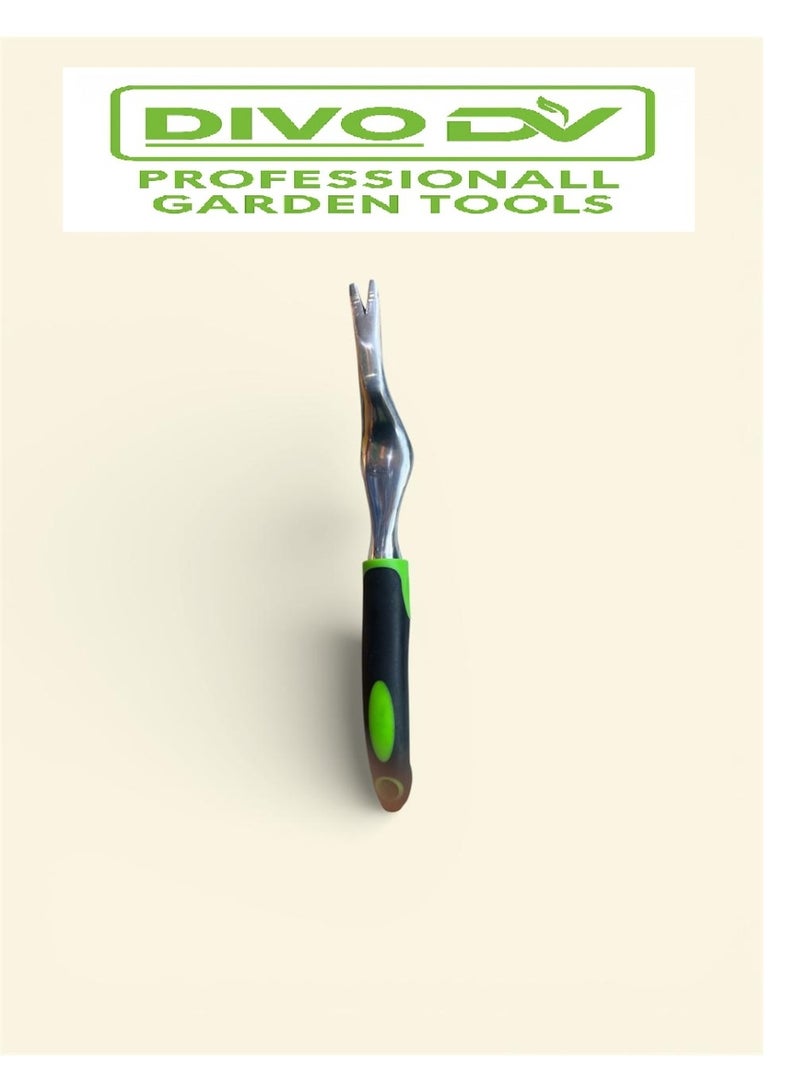 ديفو مجموعة أدوات بستنة احترافية من DVO — موديل DIVO DVO714-80 — طقم 5 قطع يشمل 4 أدوات بستنة معدنية احترافية + حقيبة حمل وتنظيم قوية، تشمل مشط يدوي، أداة إزالة الأعشاب، مجرفة كبيرة ومجرفة صغيرة — تصميم احترافي ومريح للاستخدام المنزلي والحدائق - Image 3