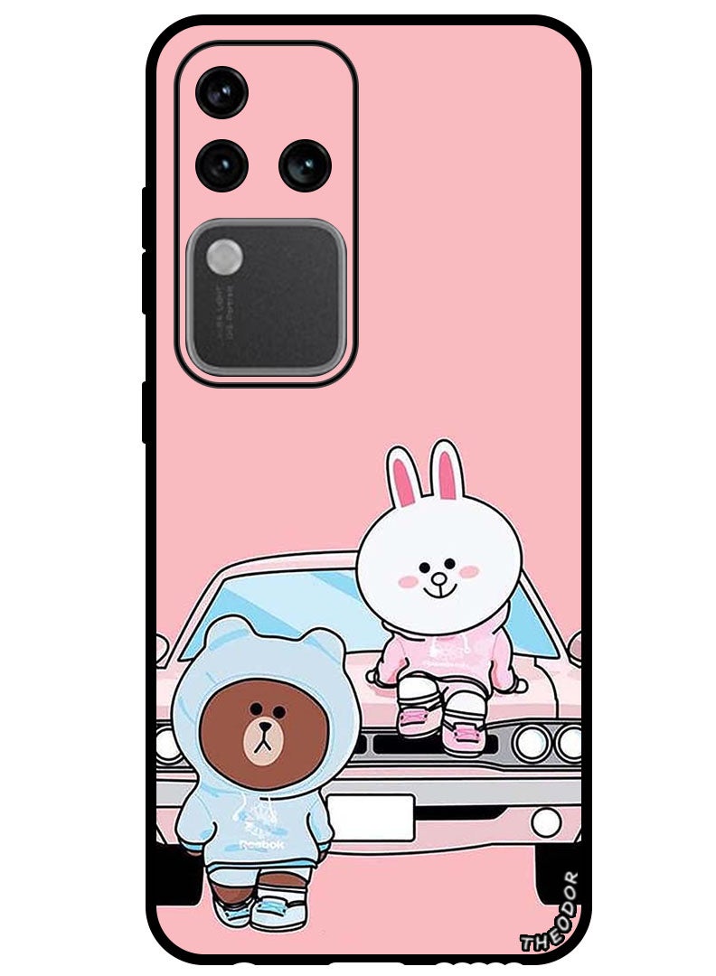 Theodor Protective Case Anti Scratch Shock Proof Bumper Cover For Vivo S18 Pro Kittey On Car - Image 1