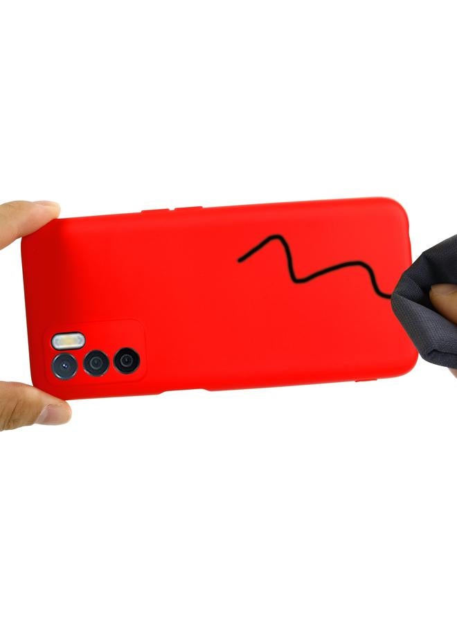 S-TOP Case For OPPO A16 / A16S Foreign Version Solid Color Liquid Silicone Shockproof Full Coverage Protective Case - Image 4