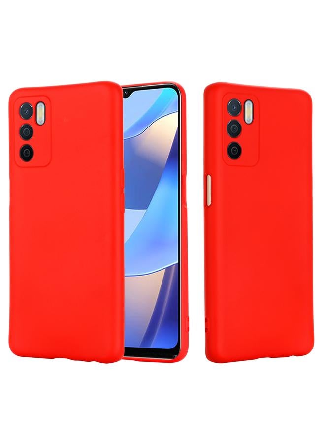 S-TOP Case For OPPO A16 / A16S Foreign Version Solid Color Liquid Silicone Shockproof Full Coverage Protective Case - Image 1