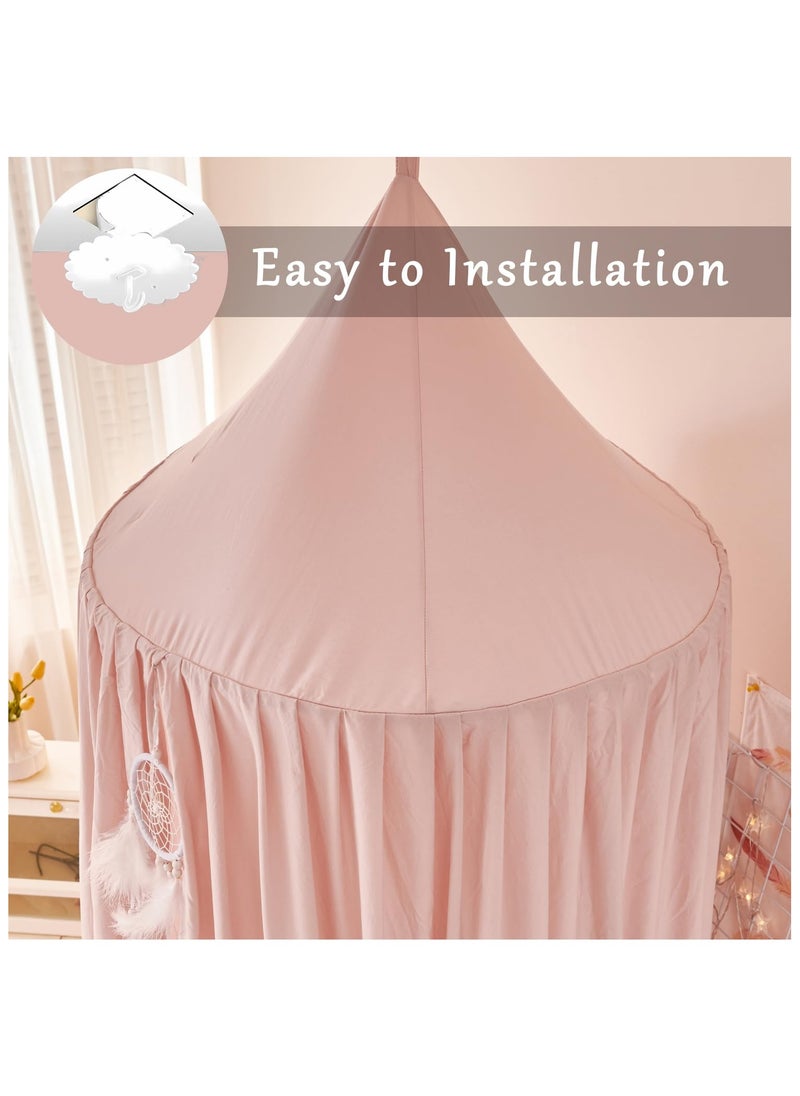 XiuWoo Princess Decor Canopy for Kids Bed, Soft and Durable Bed Canopy for Girls Room Tent Canopy Dreamy Mosquito Net Bedding, Children Reading Nook Canopies Indoor  - Image 4