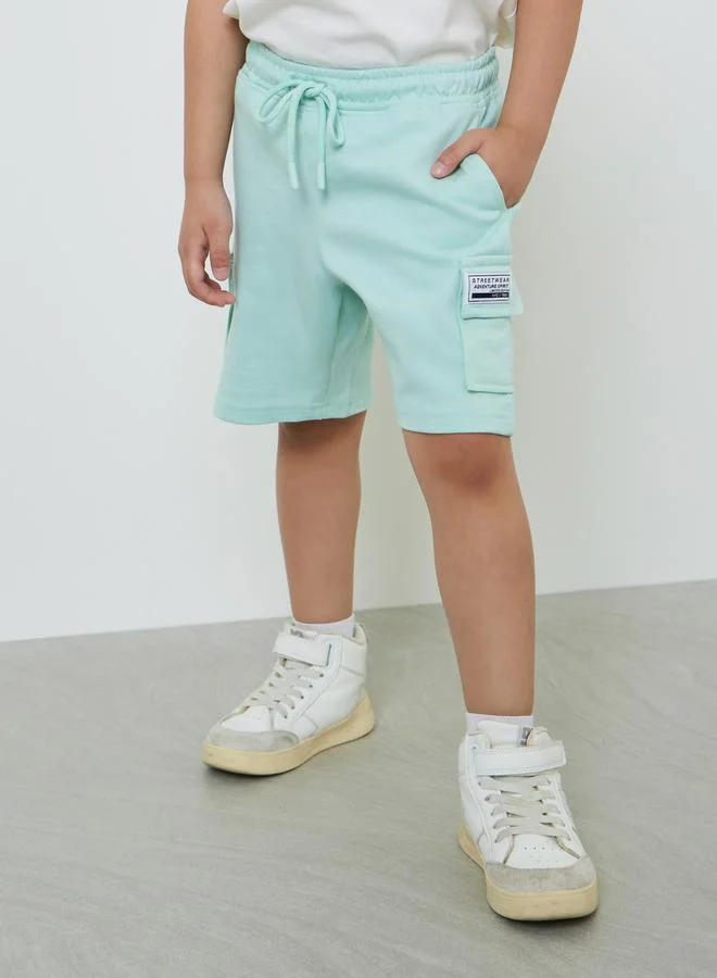 Styli Kids Green Shorts with Drawstring