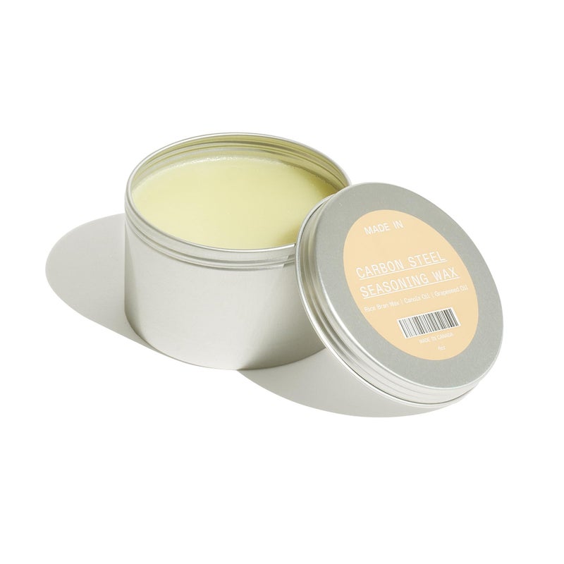 Made In Cookware  Carbon Steel Seasoning Wax 6 Oz  Crafted in Canada  Rice Bran Wax Canola Oil and Grapeseed Oil
