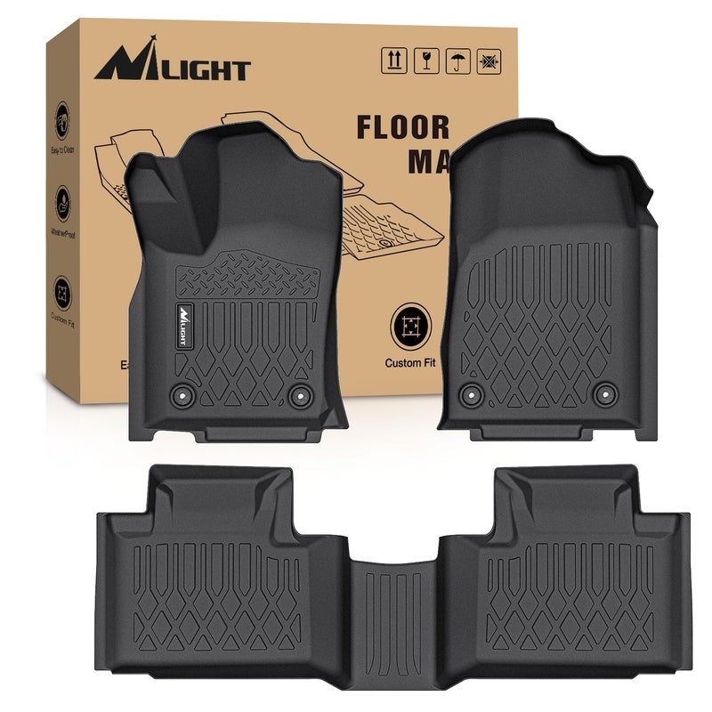 Nilight TPE Floor Mats for 2016 2017 2018 2019 2020 2021 2022 2023 Dodge Durango Jeep Grand Cherokee,All Weather Custom Fit Heavy Duty Floor Liners - Image 1