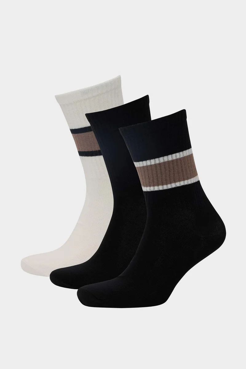 Man Comfortable Elastic 3 Piece Cotton Long Socks
