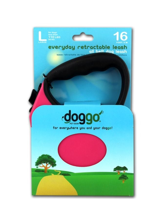 alcott Doggo everyday retractable leash 5m Large pink - Image 1