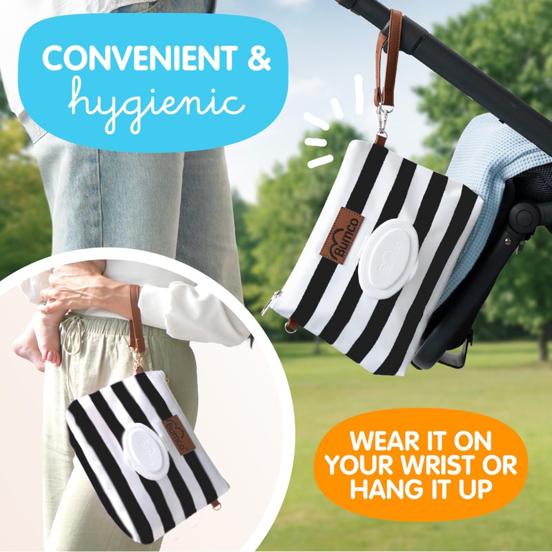 Baby Bum Brush Bumco Diaper Clutch Bag and Mini Cream Spatula - Baby Travel Essentials, Small Bag with Wipes Dispenser, BPA-Free Butt Spatula, Mini Cream Applicator with Case - Image 3