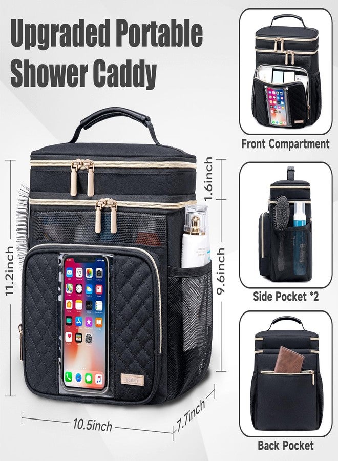 Tealari Large Toiletry Bag for Women Men,Bathroom Bag,Water Resistant Shower Bag,Makeup Bag,Portable Shower Caddy for College Dorm,Hanging Travel Toiletry Bag with Transparent Waterproof Phone Pocket - Image 4