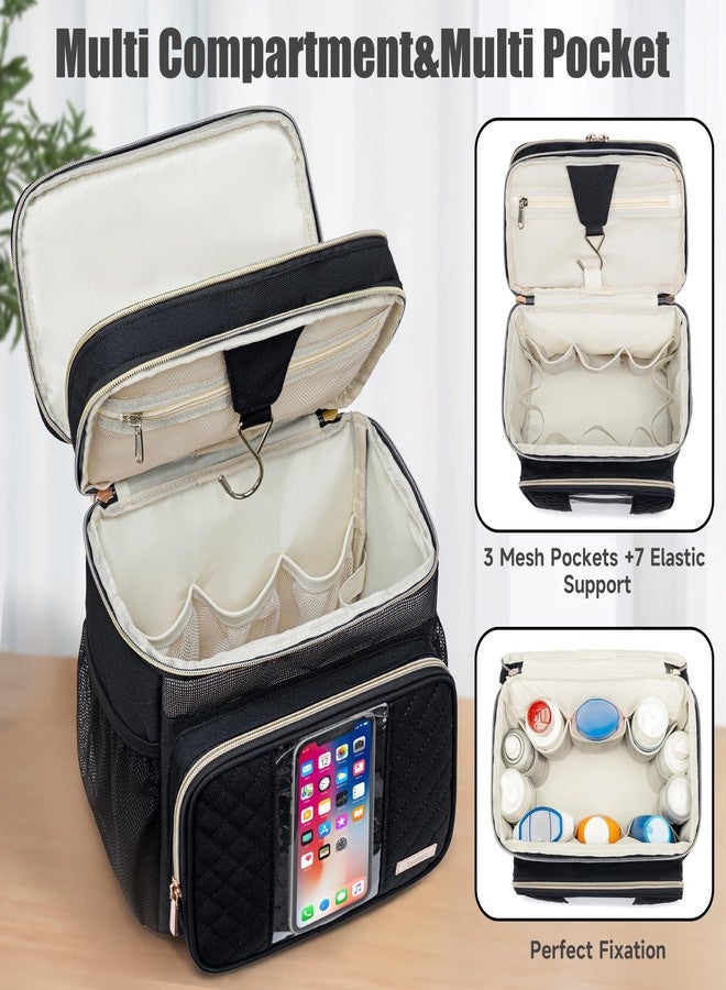Tealari Large Toiletry Bag for Women Men,Bathroom Bag,Water Resistant Shower Bag,Makeup Bag,Portable Shower Caddy for College Dorm,Hanging Travel Toiletry Bag with Transparent Waterproof Phone Pocket - Image 5