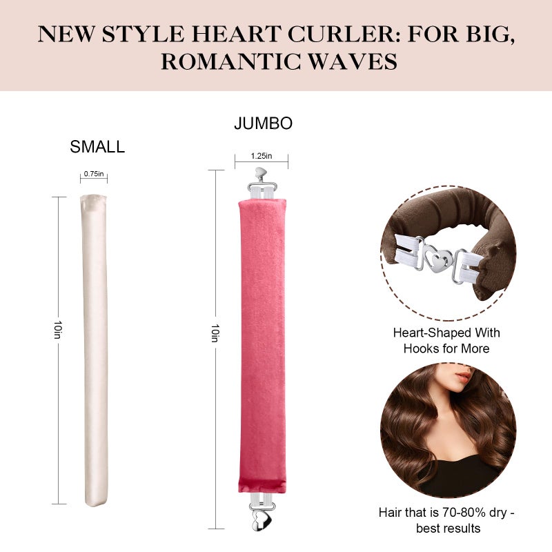 Togayu Heatless Curls Overnight Set - 4PCS Jumbo Velvet Hair Rollers to Sleep In, No-Damage Flexi Rods for Beautiful, Effortless Curls and Waves for Women - Image 2