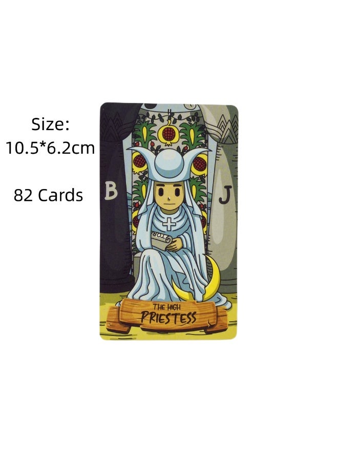 NIBEMINENT Smith Small Card Tarot Deck - 82 Cards Symbolism Theory Guidebook - English Version - Picture Divination Edition - Strategy Game Cards - Image 2