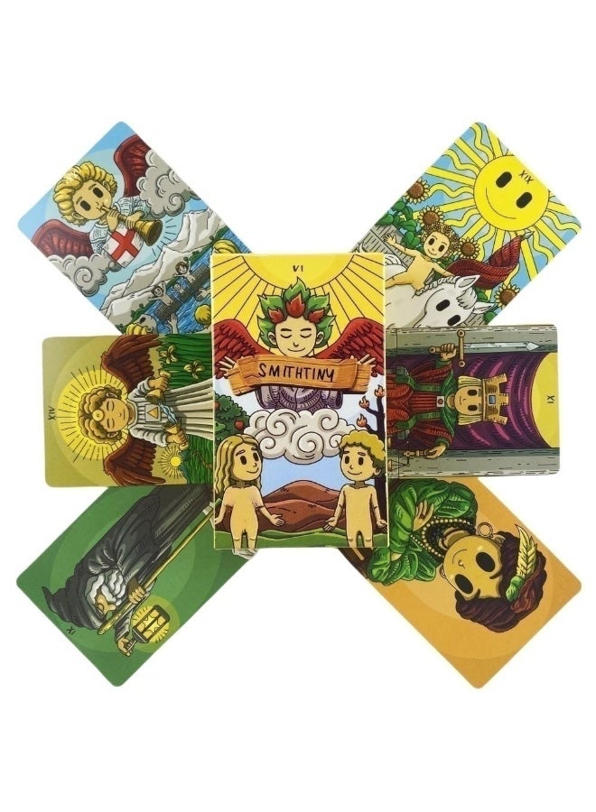 NIBEMINENT Smith Small Card Tarot Deck - 82 Cards Symbolism Theory Guidebook - English Version - Picture Divination Edition - Strategy Game Cards - Image 3