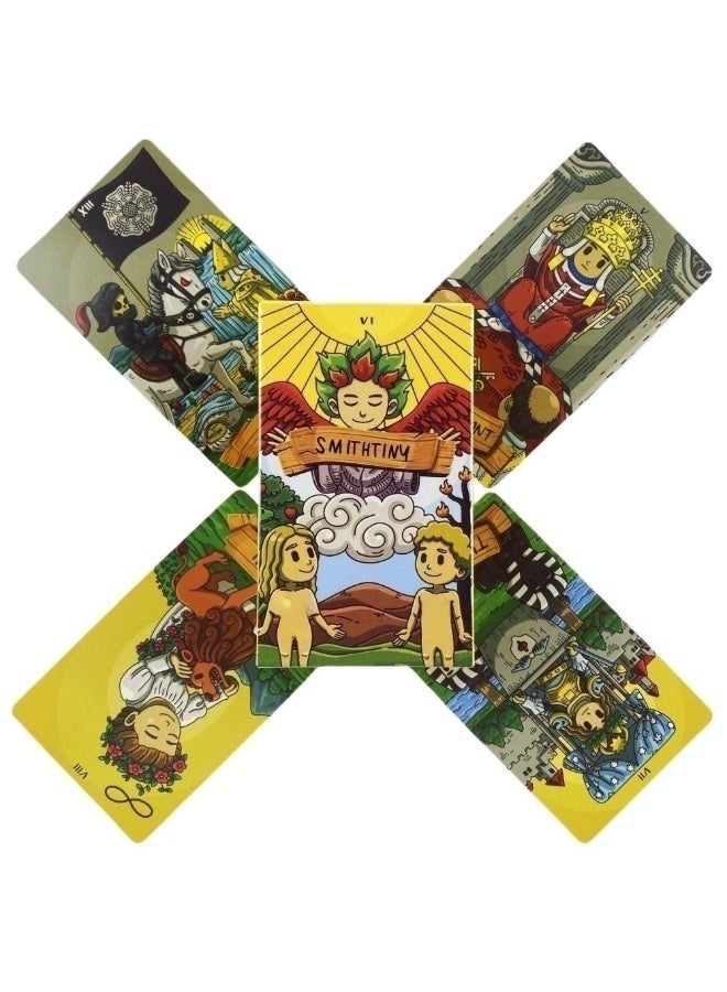 NIBEMINENT Smith Small Card Tarot Deck - 82 Cards Symbolism Theory Guidebook - English Version - Picture Divination Edition - Strategy Game Cards - Image 1