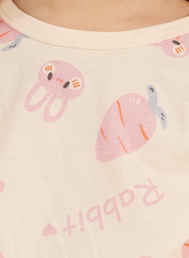 Styli Bunny Carrot Print T-Shirt and Shorts Set - Image 4