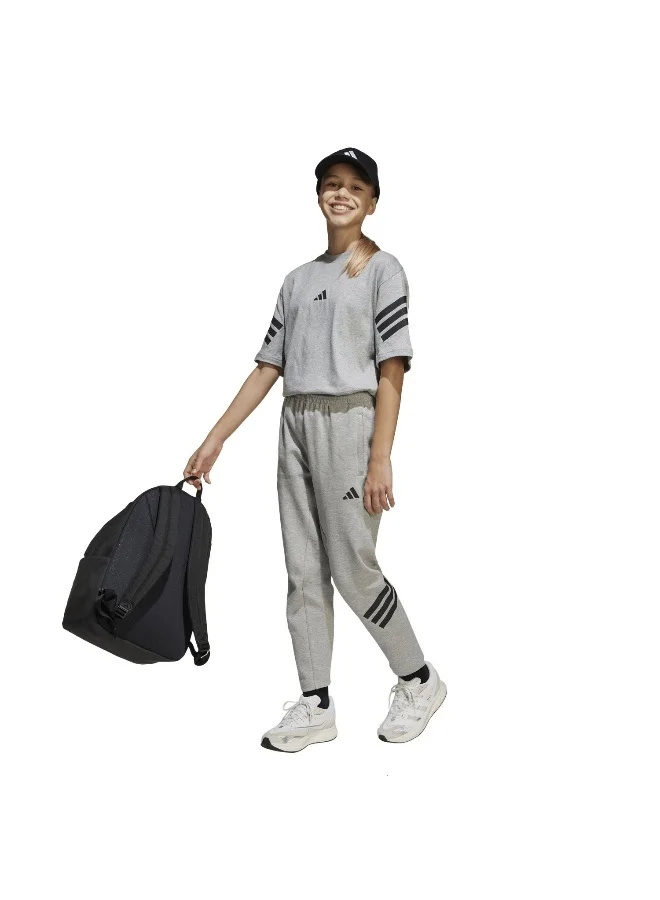 Adidas Adidas J Fi 3S T Grey T-Shirt (Short Sleeve) T-Shirts For Kids