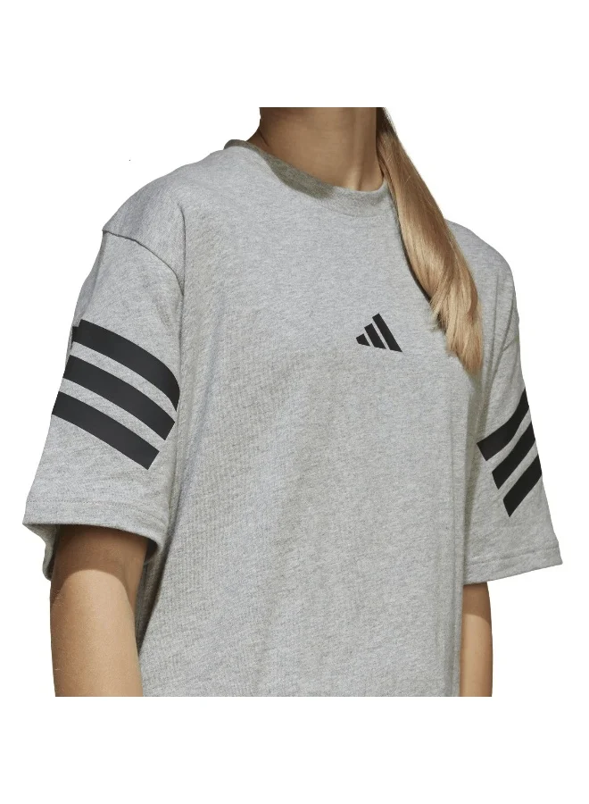 Adidas Adidas J Fi 3S T Grey T-Shirt (Short Sleeve) T-Shirts For Kids
