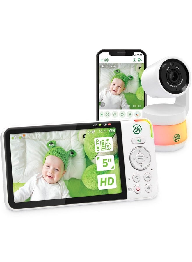LeapFrog LF925HD Baby Monitor with Camera and Audio,1080p WiFi Remote Access Baby Monitor, 360° Pan & Tilt Camera, 8X Zoom, 5” 720p HD Display, Color Night Light &Vision, Two-Way Talk - Image 1