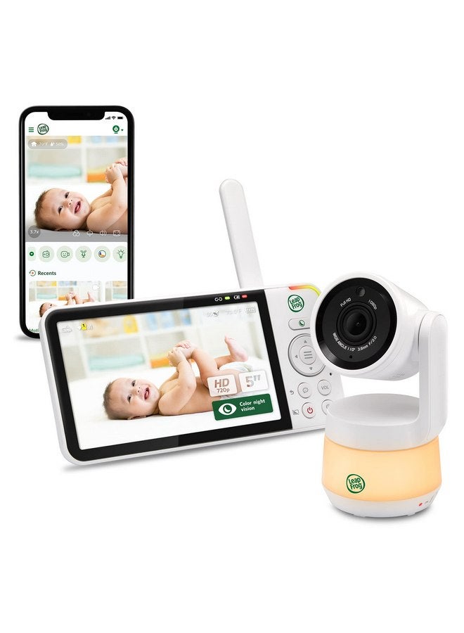 LeapFrog LF925HD Baby Monitor with Camera and Audio,1080p WiFi Remote Access Baby Monitor, 360° Pan & Tilt Camera, 8X Zoom, 5” 720p HD Display, Color Night Light &Vision, Two-Way Talk - Image 2