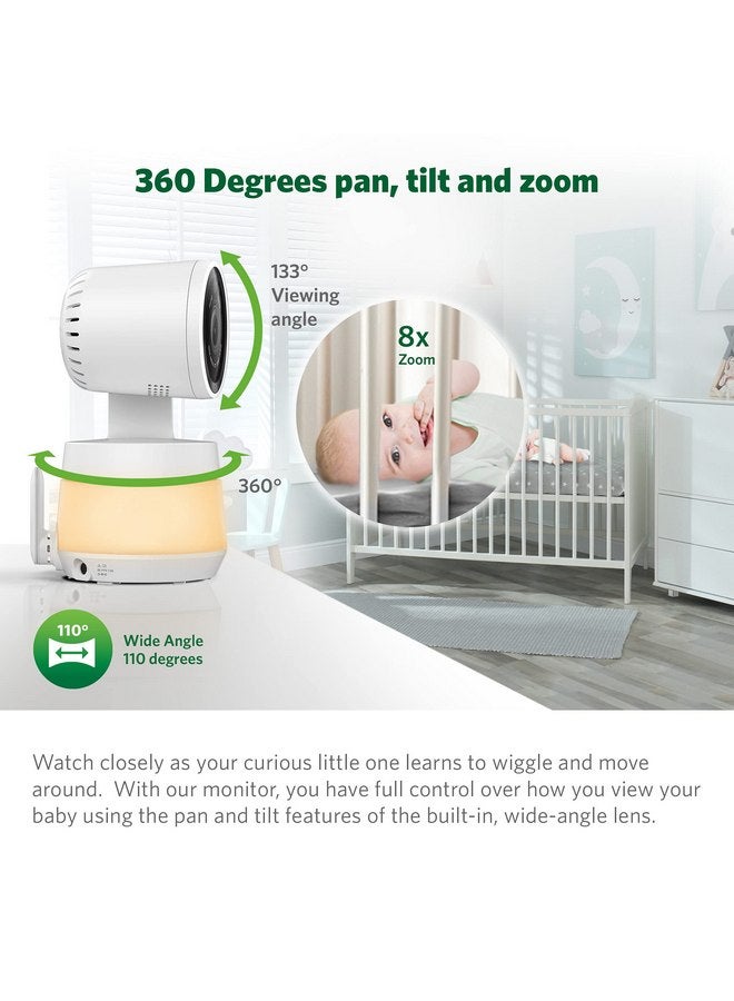 LeapFrog LF925HD Baby Monitor with Camera and Audio,1080p WiFi Remote Access Baby Monitor, 360° Pan & Tilt Camera, 8X Zoom, 5” 720p HD Display, Color Night Light &Vision, Two-Way Talk - Image 3