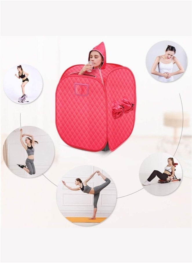 Two Person Sauna,Saunas Box,Portable Folding Steam Home,Personal Tent Spa Room,Sauna Generator Cabin Box with Steamer for Household Weight Loss - Image 5
