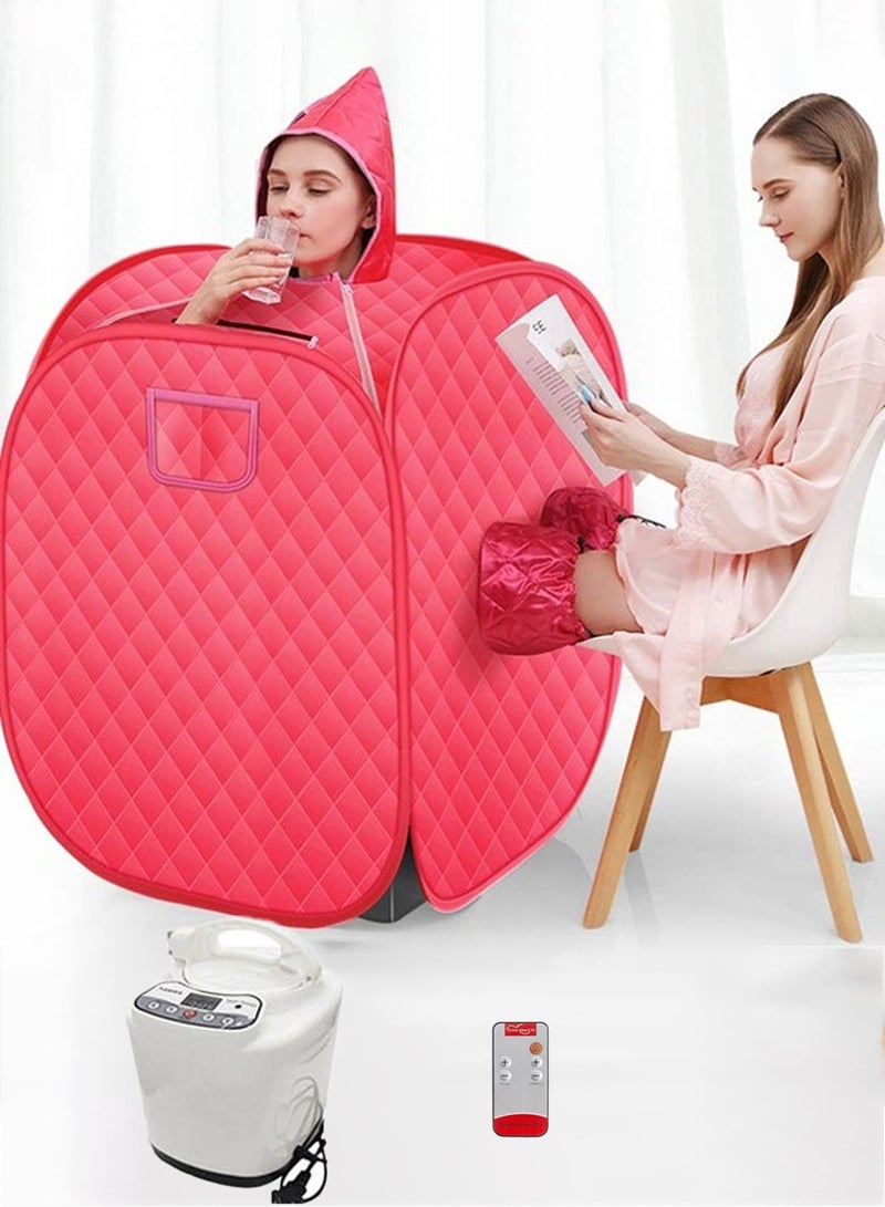Two Person Sauna,Saunas Box,Portable Folding Steam Home,Personal Tent Spa Room,Sauna Generator Cabin Box with Steamer for Household Weight Loss - Image 1