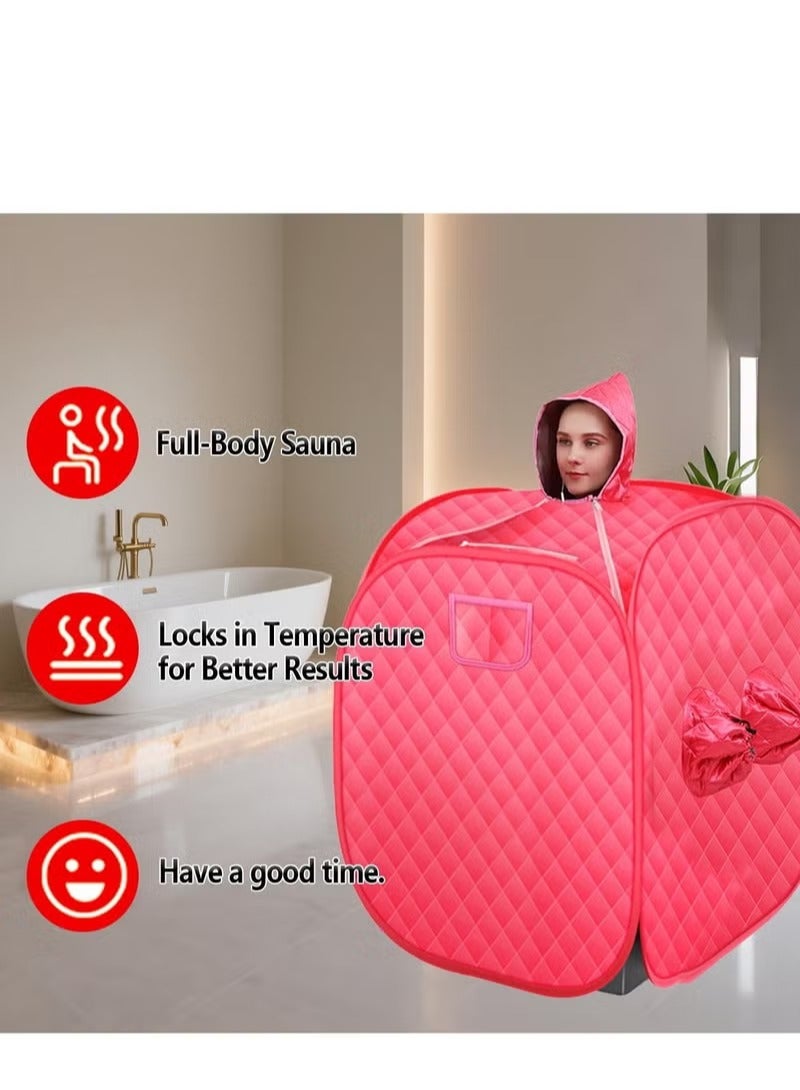 Two Person Sauna,Saunas Box,Portable Folding Steam Home,Personal Tent Spa Room,Sauna Generator Cabin Box with Steamer for Household Weight Loss - Image 4