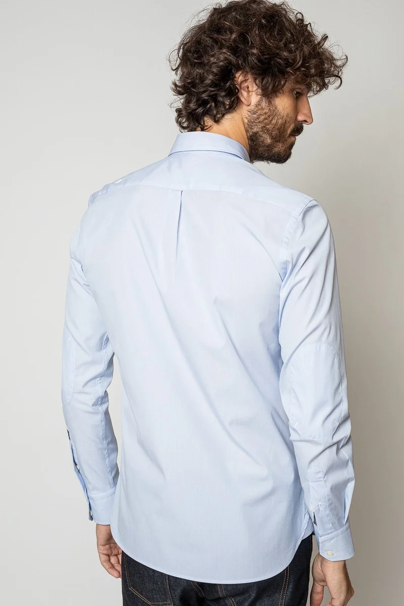 Jaqk W. Vassily - Thin Blue Stripes Shirt 100% GOTS cotton