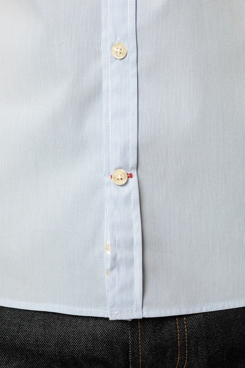 Jaqk W. Vassily - Thin Blue Stripes Shirt 100% GOTS cotton