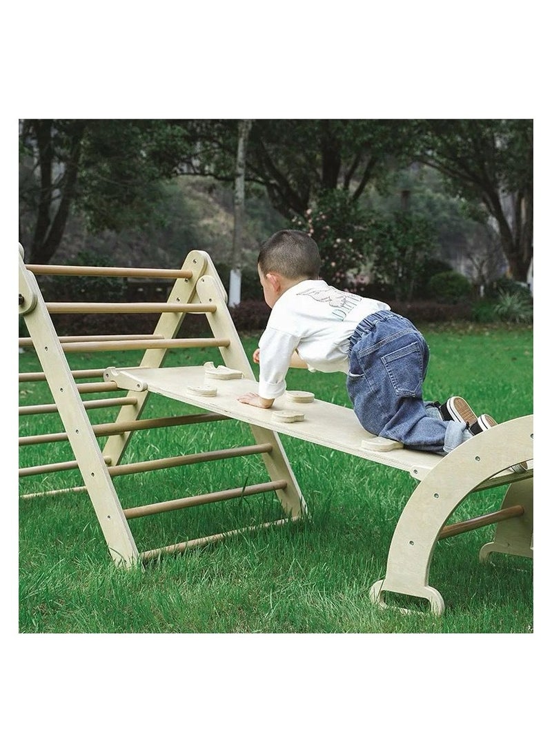 Pikkaboo Woody Buddy 3 Pieces Climbing Set Natural - Image 4