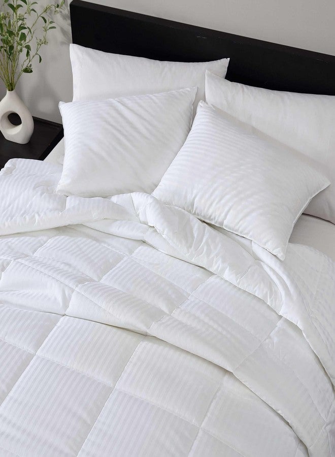 Vera Wang - Standard Down Alternative Pillow, Smooth & Breathable Cotton Bed Pillows, 400 Thread Count, Medium Weight Bedding for Year Round, 20" x 26" (White, 2 Piece) - Image 3