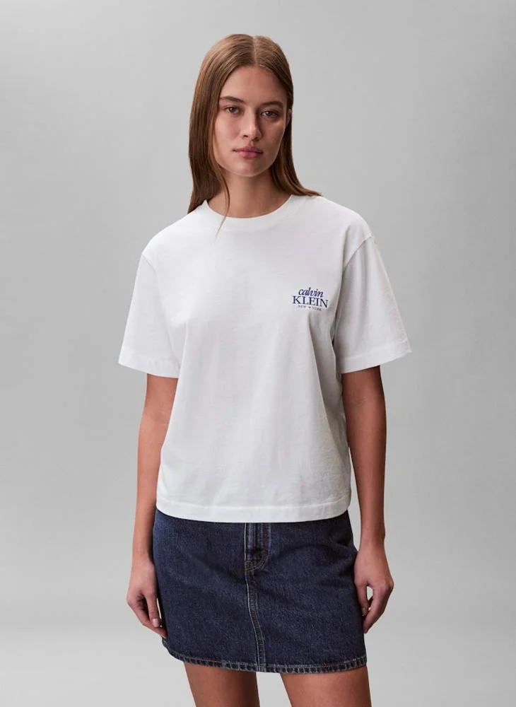 Calvin Klein Jeans  Casual Boxy Graphic T-Shirt for Women | Best Price UAE