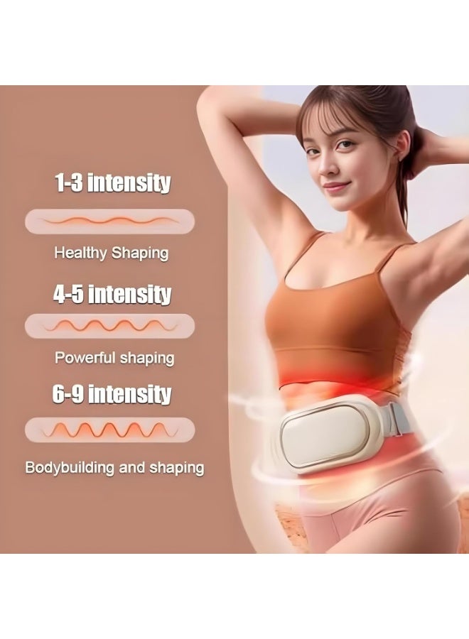 Ru syanl Rechargeable Lazy Abdominal Slimming Machine - Abdominal Massager Portable Weight Loss Machine 6 Massage Modes 9-Speed Strength 3-Speed Hotcompress Belly Fat Burner - Image 2