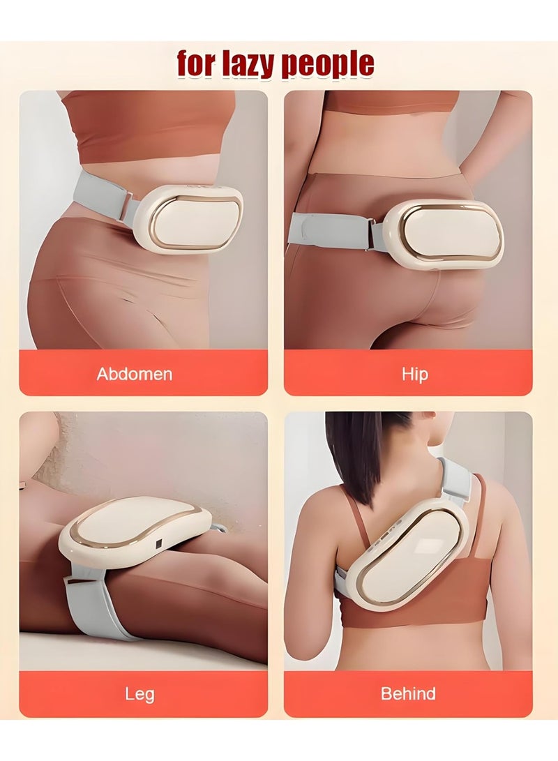 Ru syanl Rechargeable Lazy Abdominal Slimming Machine - Abdominal Massager Portable Weight Loss Machine 6 Massage Modes 9-Speed Strength 3-Speed Hotcompress Belly Fat Burner - Image 3