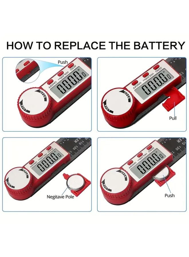 Black Digital Angle Gauge 0 200mm Inclinometer Angle Finder Measuring Tool - Image 5