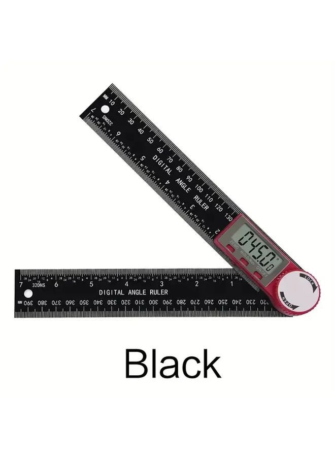 Black Digital Angle Gauge 0 200mm Inclinometer Angle Finder Measuring Tool - Image 1
