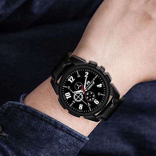 REDUX Leather Analogue Black Dial Men's & Boy's Watch - Image 4