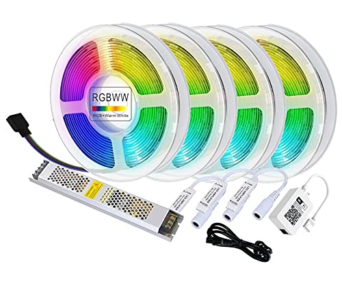 protium Protium Smart Light Strip Kit RGB with Warm White 4in1 Chip Compatible with Alexa and Google Assistant No Music Function 20 Meter Set 60Lm PRMS120P51  - Image 1