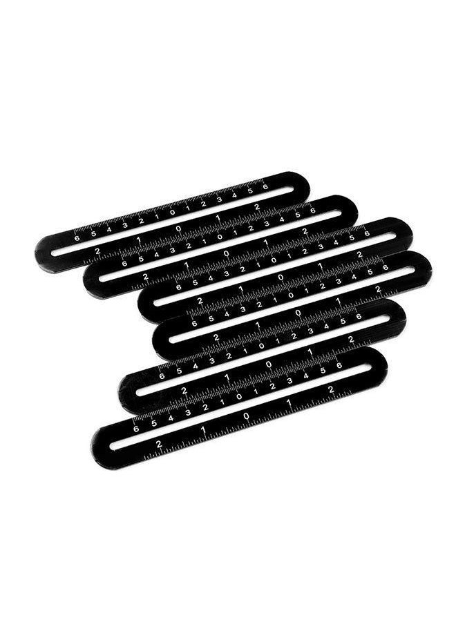 Generic 6-Sided Universal Aluminum Alloy Ruler Black 17x2x12cm  - Image 3