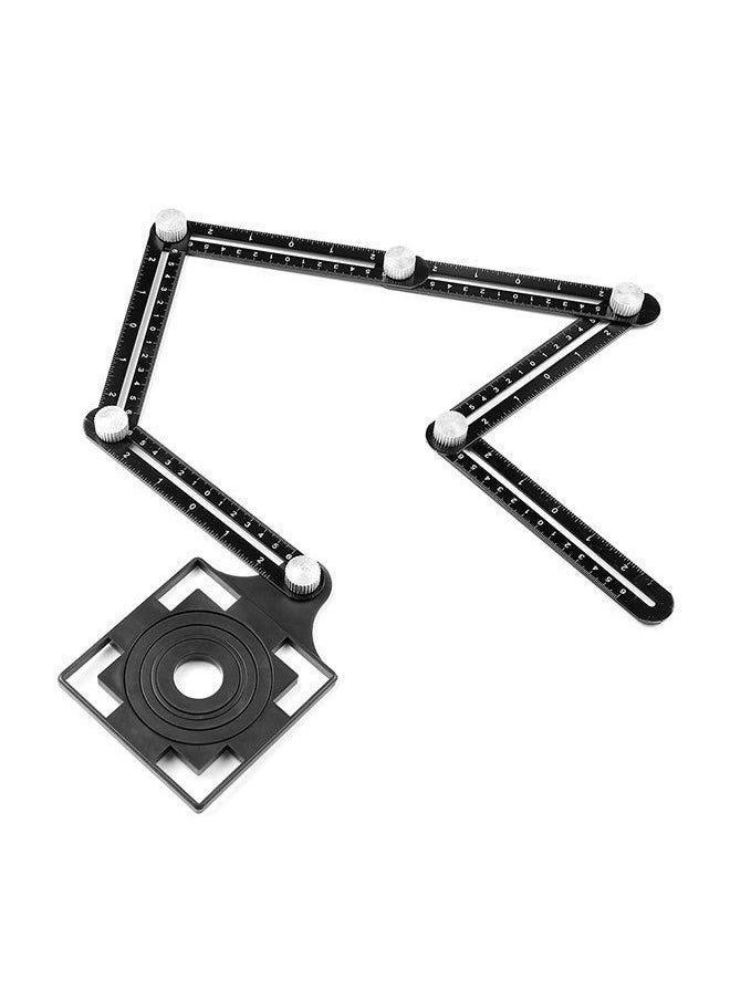 Generic 6-Sided Universal Aluminum Alloy Ruler Black 17x2x12cm  - Image 4