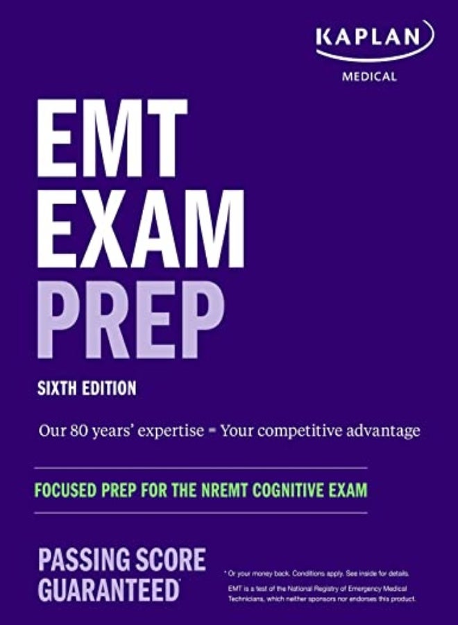 Emt Exam Prep Sixth Edition Focused Prep For The Nremt Cognitive Exam by Kaplan Medical Paperback