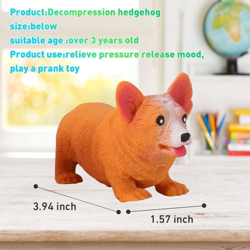 FauKait Squishies Squishy Toys Corgi Dog Stress Balls Toy for Kids Adults,Halloween&Christmas Toys,Party Favor Gifts for Children,Stress Relief Fidget Balls Filled with Sand to Relax (kejidog) - Image 3