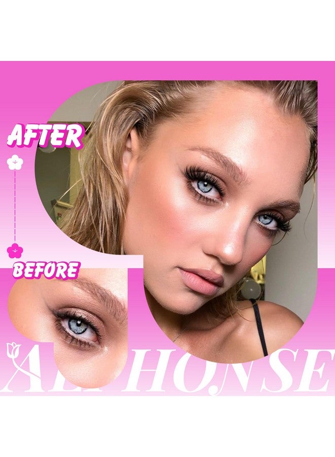 ALPHONSE Self Adhesive Lash Clusters Reusable Self Adhesive Eyelashes Fluffy Press on Lashes Extension No Glue Needed 10-16mm Glueless Lashes Clusters with Tweezers - Image 3