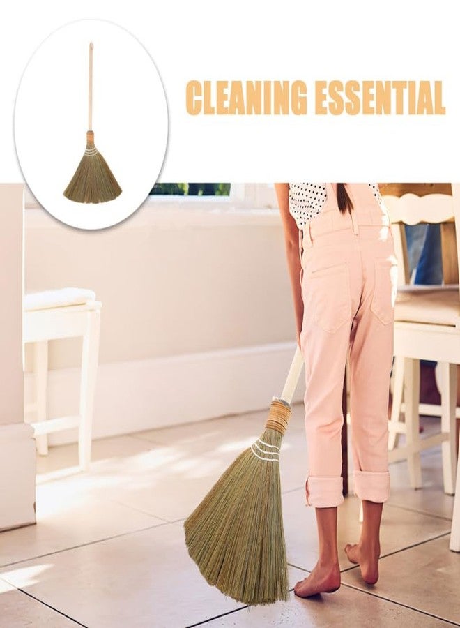 Baluue Natural Vietnamese Corn Whisk Broom with Soft Bristles and Detachable Handle Handwoven Traditional Floor Sweeper for Indoor Outdoor Cleaning in Kitchen Garage Yard 26.37 Inch - Image 2