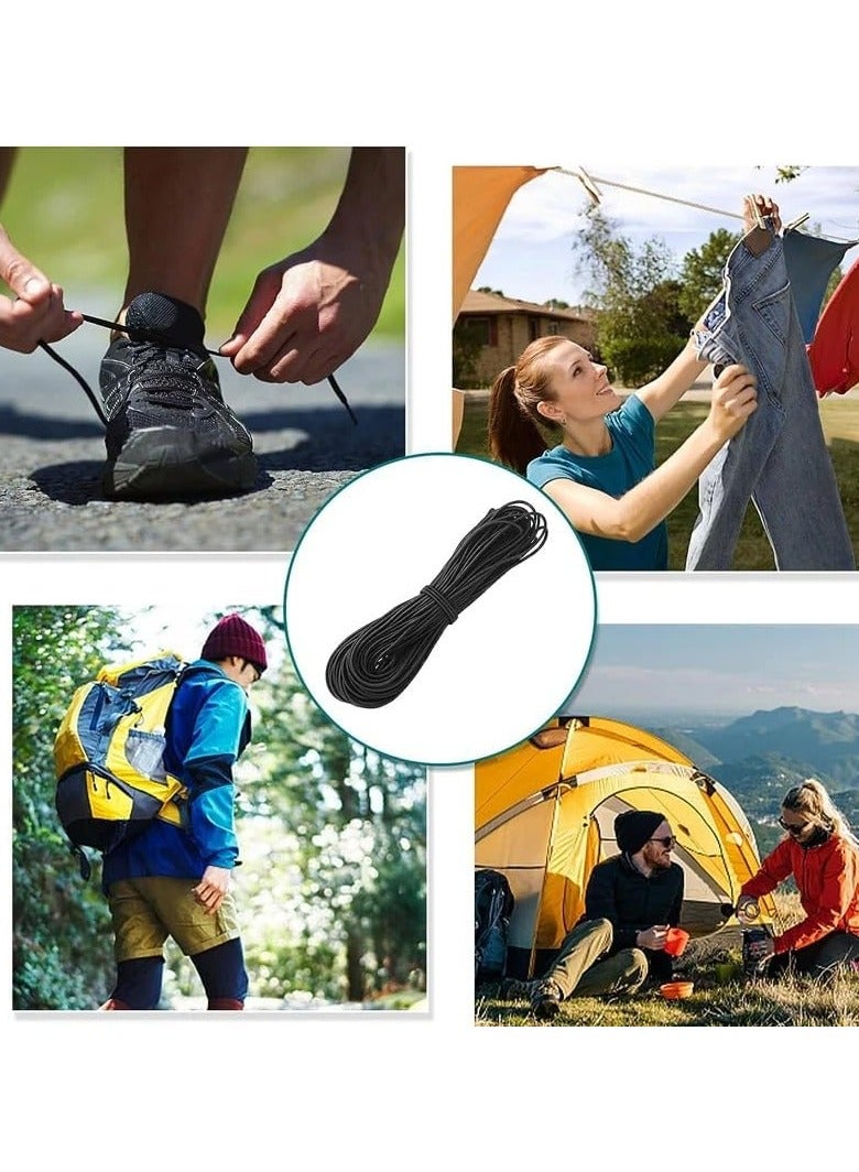 SOLDOUT 10 Metres Strong Elastic Bungee Shock Cord Stretch String Replacement for Tent Pole Hoops DIY Jewelry Making Outdoor Project Camping Tent Repair Kayak Boat Bag Luggage (2mm Diameter, Black) - Image 2