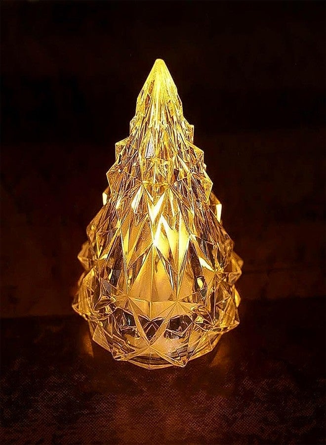 Oblivion Crystal Led Pyramid Shape Table Lamp | Led Iceberg Tea Light | Flameless & Smokeless Candles | Iceberg Decorative Light for Home Decoration, Christmas (Pack of 1) - Image 1