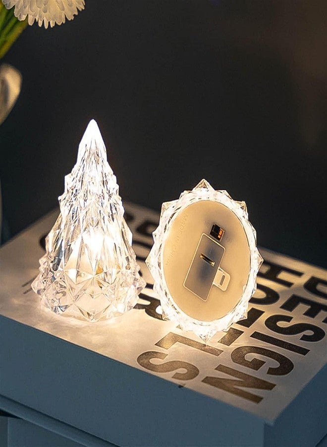 Oblivion Crystal Led Pyramid Shape Table Lamp | Led Iceberg Tea Light | Flameless & Smokeless Candles | Iceberg Decorative Light for Home Decoration, Christmas (Pack of 1) - Image 3